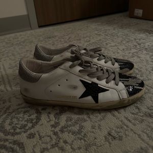 Brand: Golden Goose Size: 40 Color: White, Gray, Black, & Silver